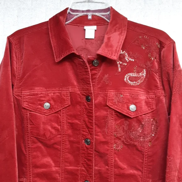 Chico's Velvet Jacket - Picture 2 of 6